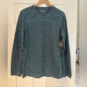 Eddie Bauer Mens shirt in heather blue size M